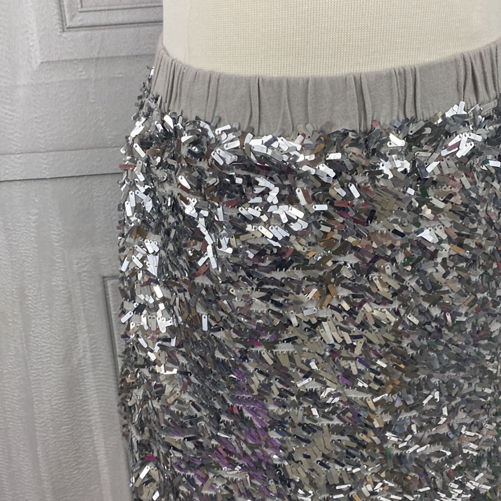 CREWCUTS Silver Sequin Mini Skirt - Picture 3 of 7
